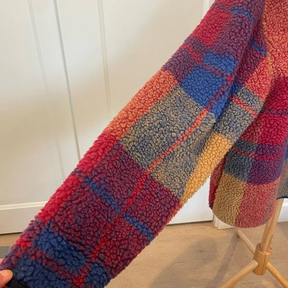 Brixton Delilah Multicolor Plaid Sherpa Jacket - Picture 3 of 10